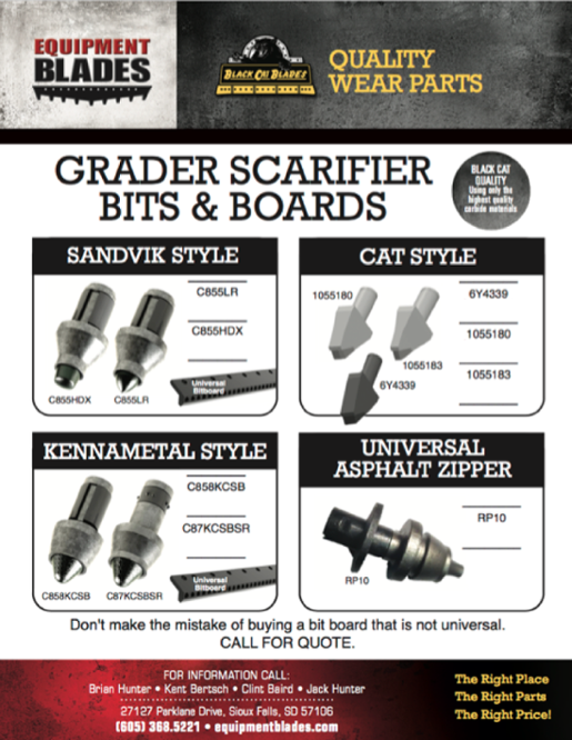 Scarifier Bits and Board